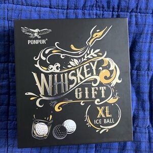 NIB whiskey ball set golf ball shaped